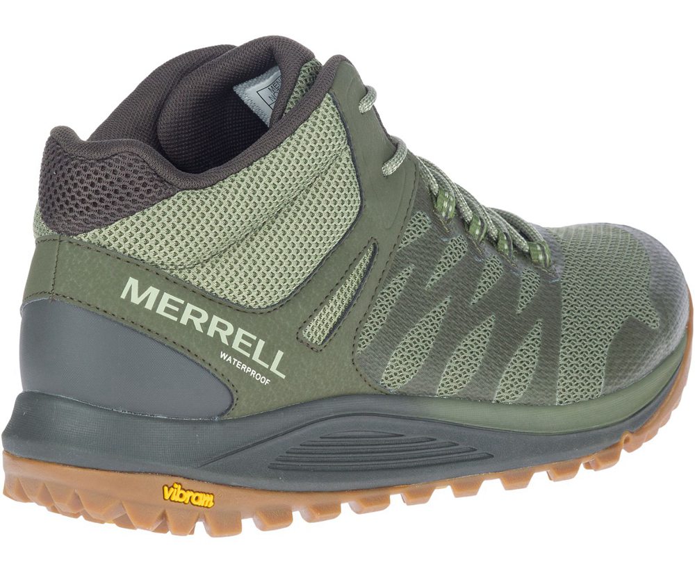 Merrell Work Shoes Olive - Nova 2 Mid Waterproof - Mens 91QBFGPMU